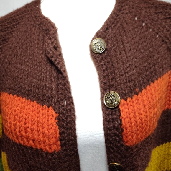 🏵️ vintage handmade knit shawl wrap boho hippie - Picture 12 of 14